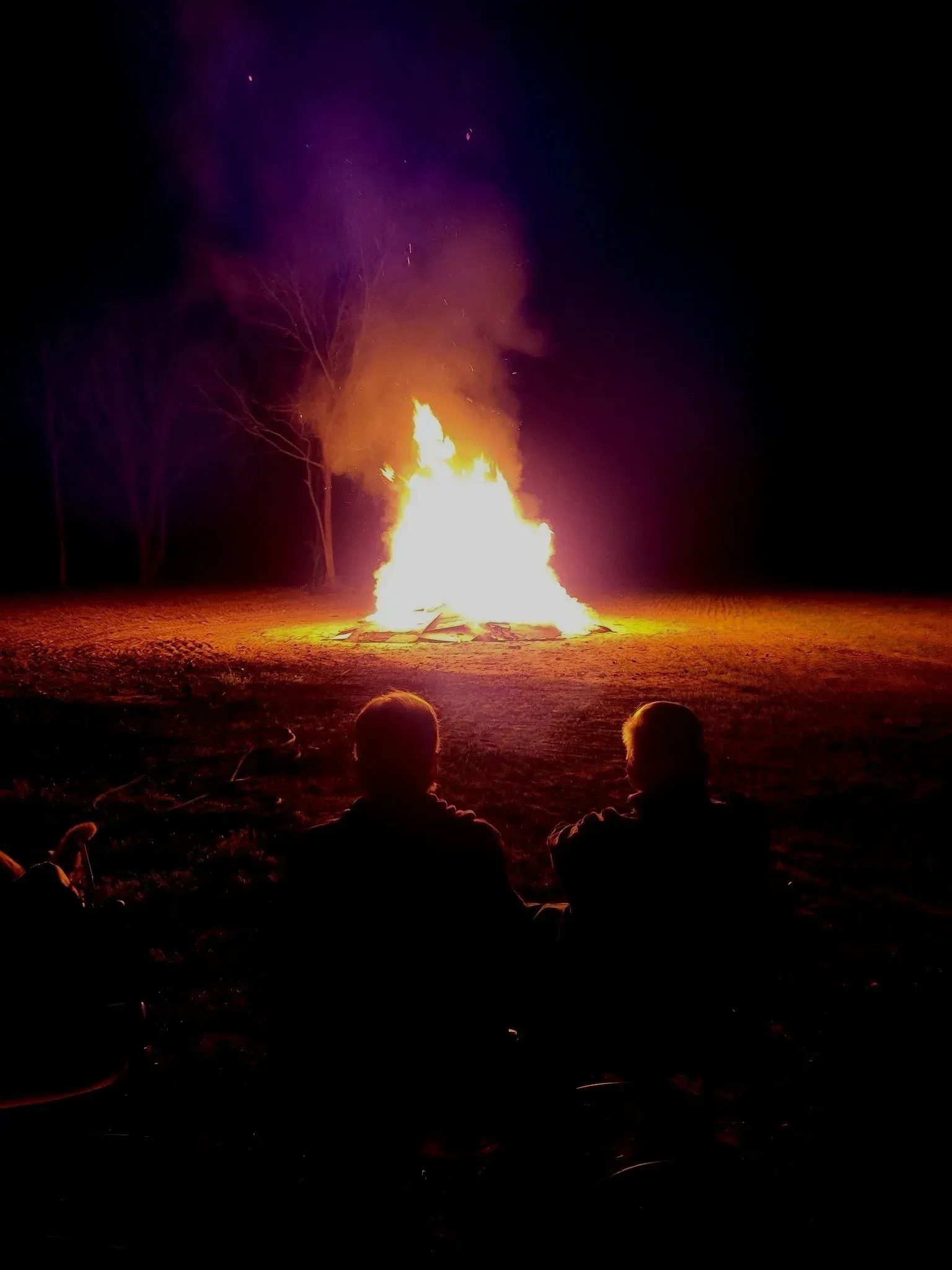 Campfire at Simple Livin Campground