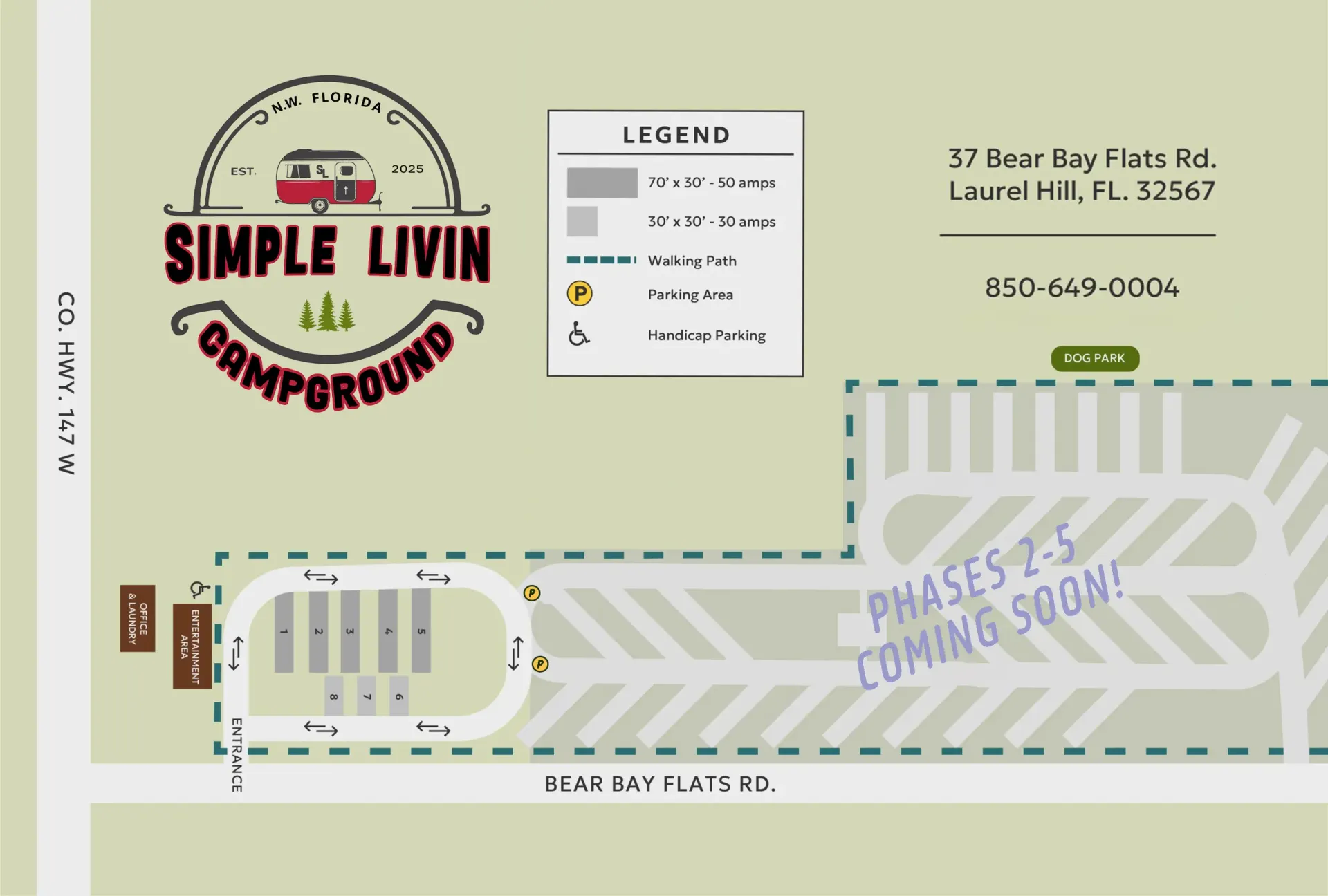 Simple Livin Campground map