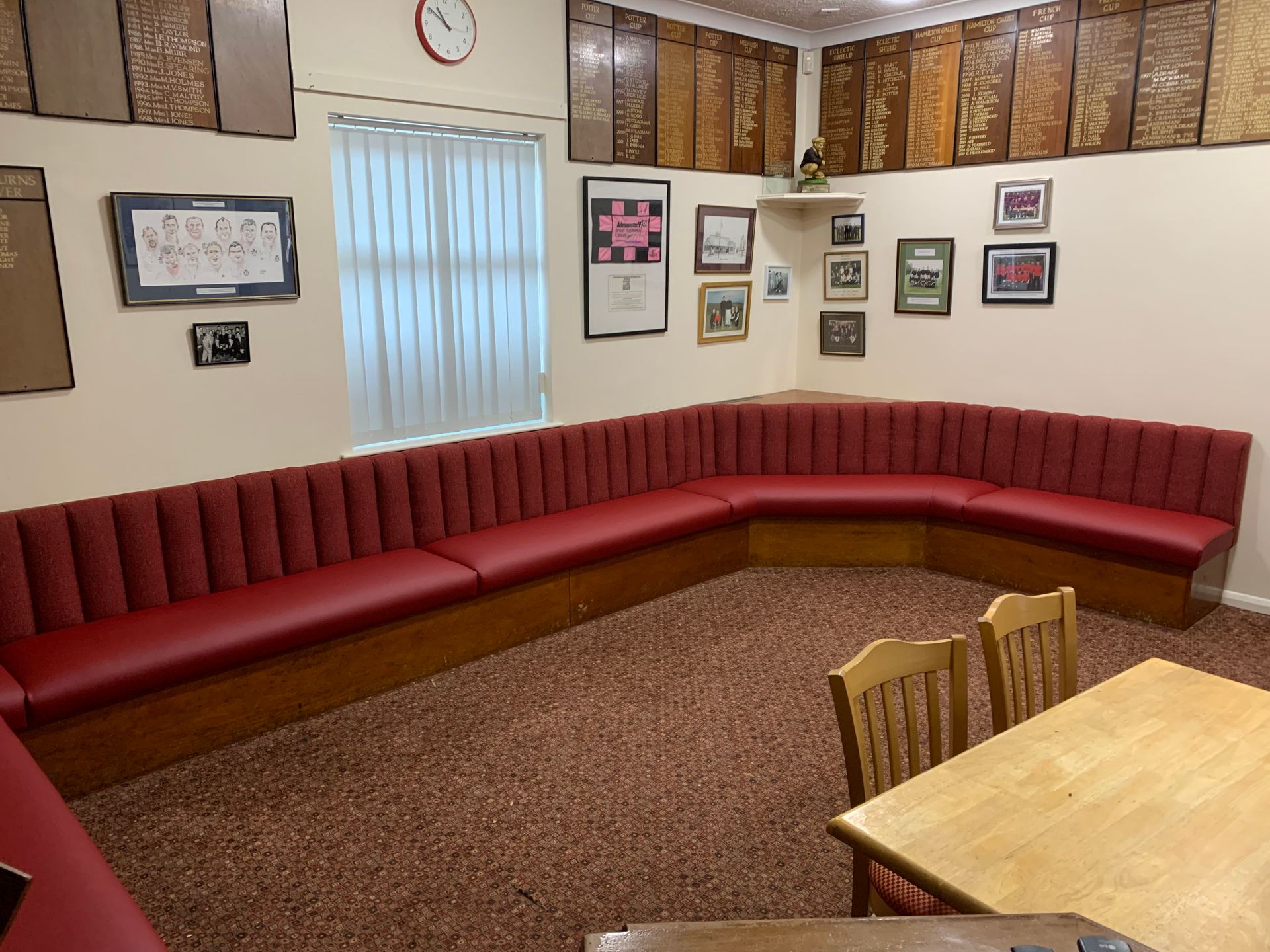 Vivary Golf club seating reupholstered 