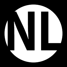 The letter n is in a white circle on a black background.