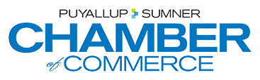 The logo for the puyallup summer chamber of commerce