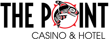 A logo for the point casino and hotel with a fish in a circle.