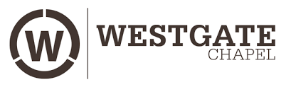 A logo for westgate chapel with a w in a circle.