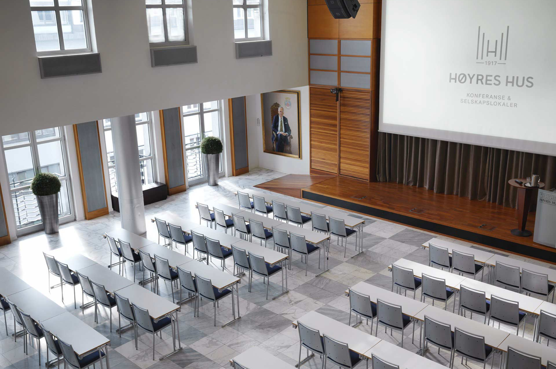 bilde av konferanserom hos Høyres Hus