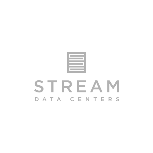 Stream Data Centers logo: gray text 
