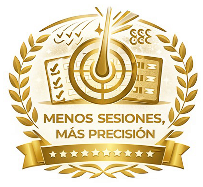 Sello de menos sesiones en tratamiento láser