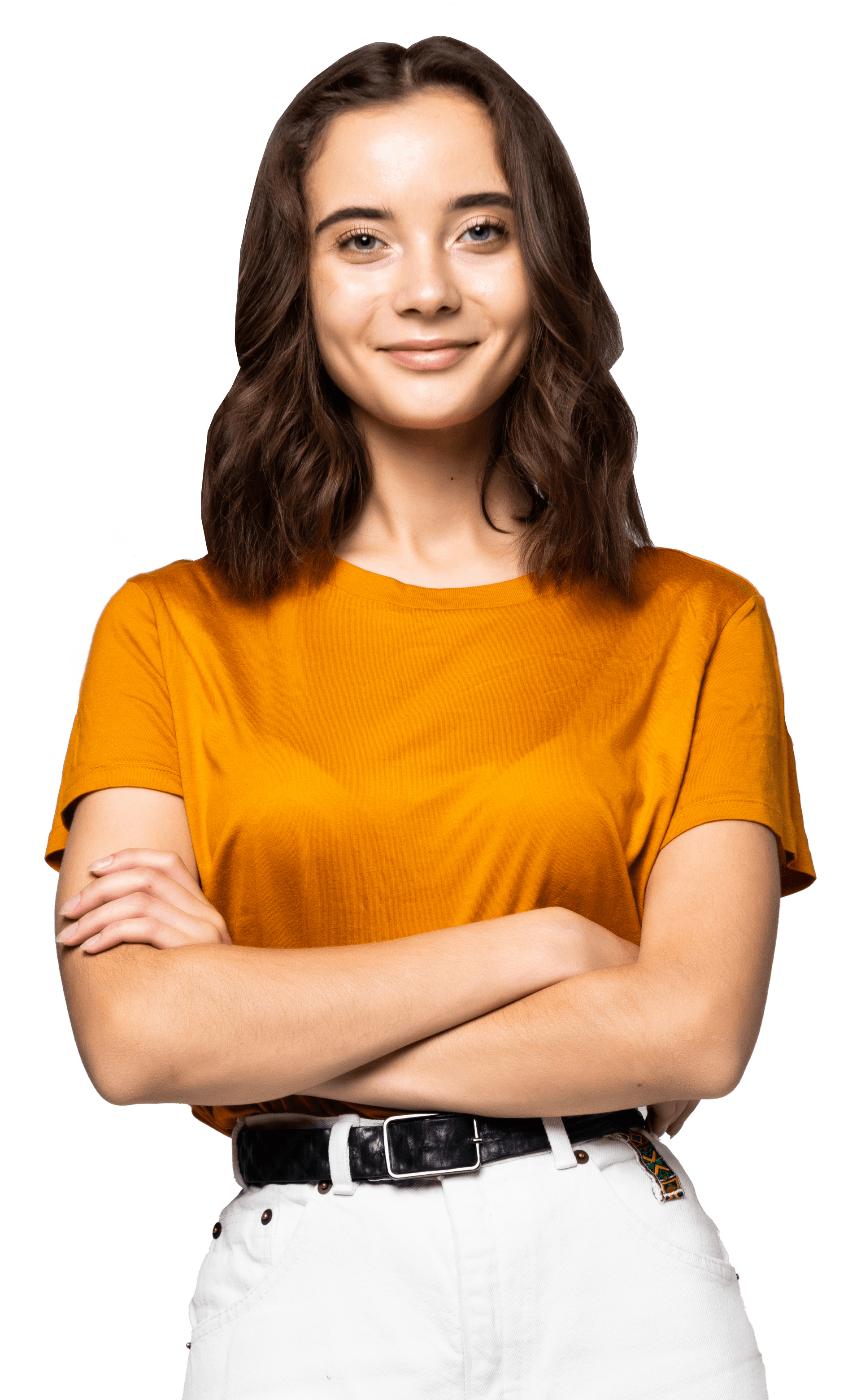Rostro de mujer en imagen de abdominoplastia
