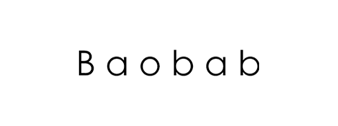 A black and white logo for baobab on a white background.