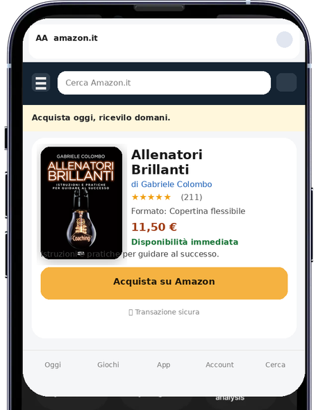 Smartphone con la pagina del libro 