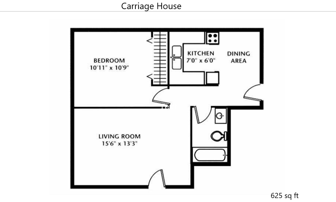 Floor Plan 625 sqft