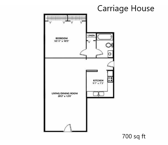 Floor Plan 700 sqft