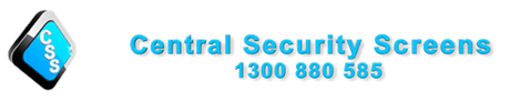 Central Security Screens logo with a phone icon and phone number.