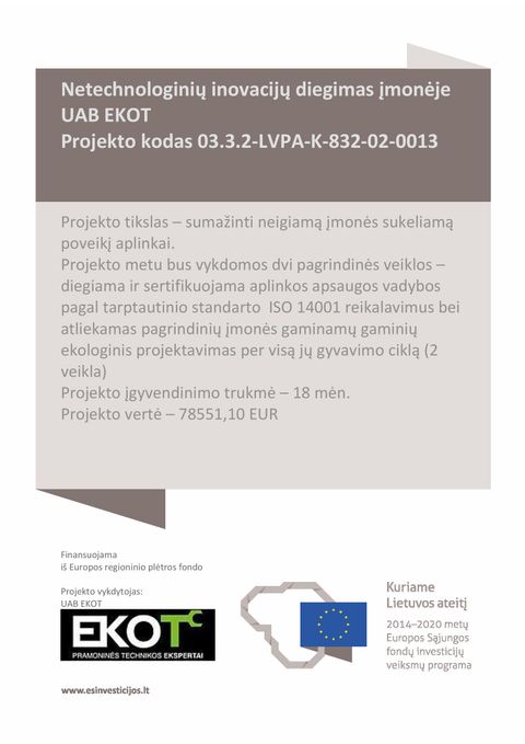 Eko T vykdomi projektai