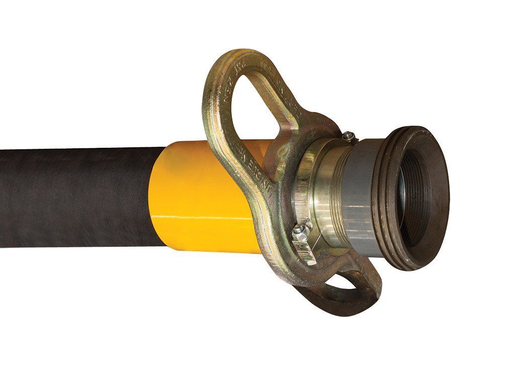 A close up of a hose with a hook on it
