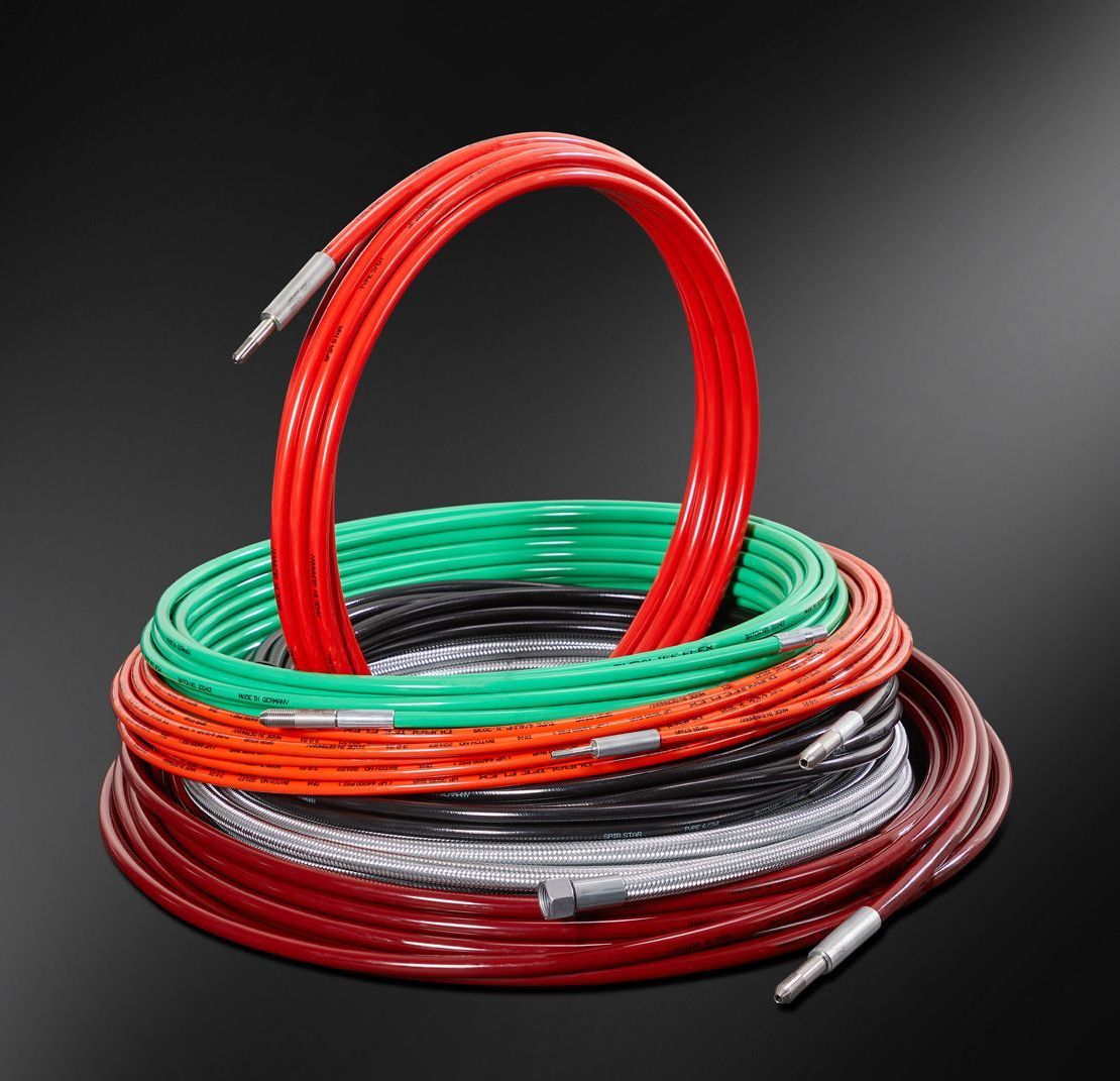 A bunch of different colored wires stacked on top of each other