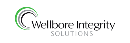 A wellbore integrity solutions logo with a green swirl on a white background.