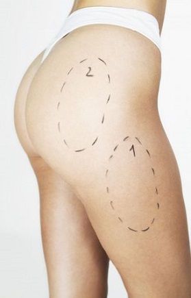Primo piano della parte bassa della schiena e dei glutei di una persona
