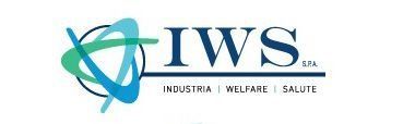 Logo IWS con simbolo astratto blu e verde e la scritta