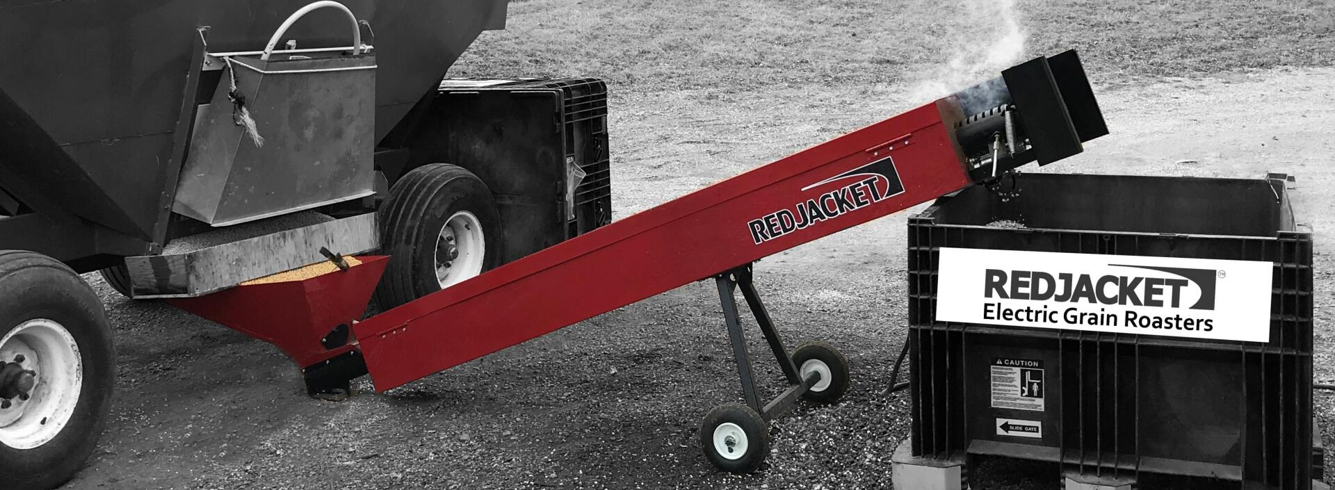Roaster, grain roaster, soybean roaster, roasted soybeans, deer feed, roast o matic, KLM farms,  energrow, soyex, toasted grain, non-gmo feed, organic feed, livestock feed, dairy feed,
