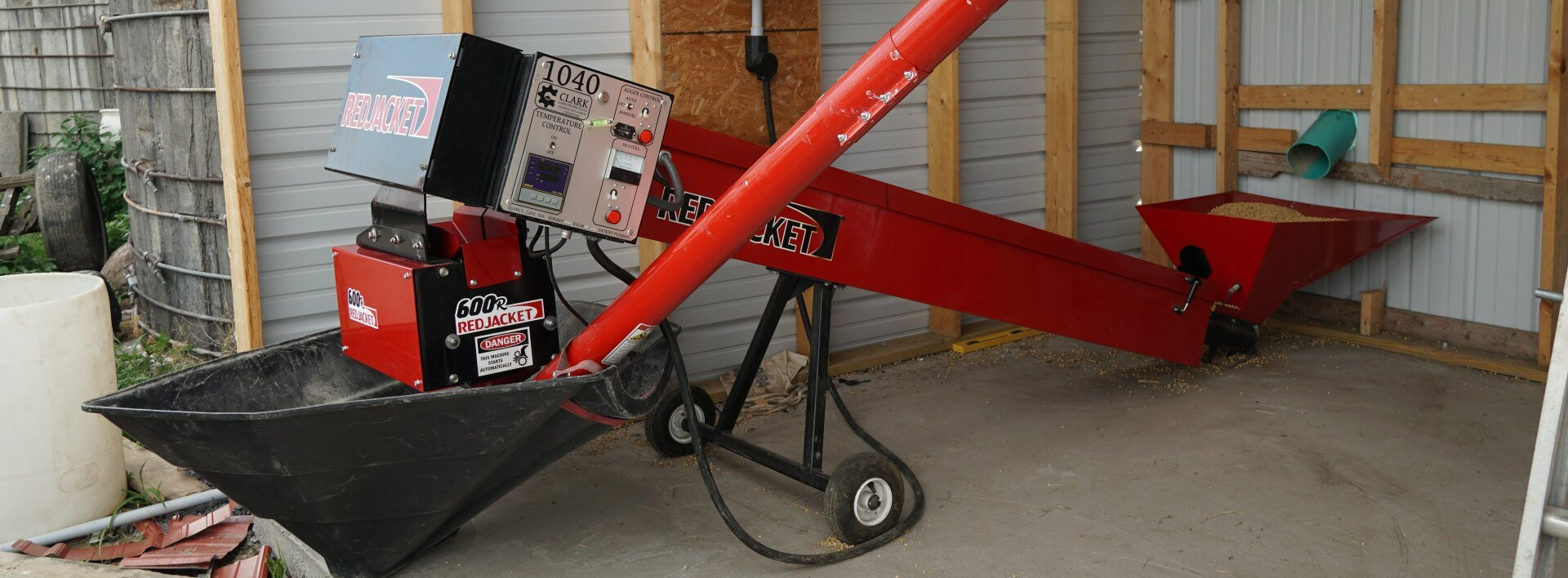 Roaster, grain roaster, soybean roaster, roasted soybeans, deer feed, roast o matic, KLM farms,  energrow, soyex, toasted grain, non-gmo feed, organic feed, livestock feed, dairy feed,