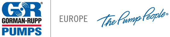 Logo for Gorman-Rupp Pumps Europe, featuring the company name and
