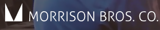 Morrison Bros. Co. logo. A white letter