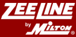 Logo for Zee Line by Milton, white text on a red background.