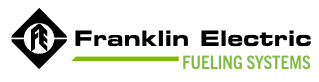 Logo for Franklin Electric Fueling Systems; black diamond, black text, green bar.