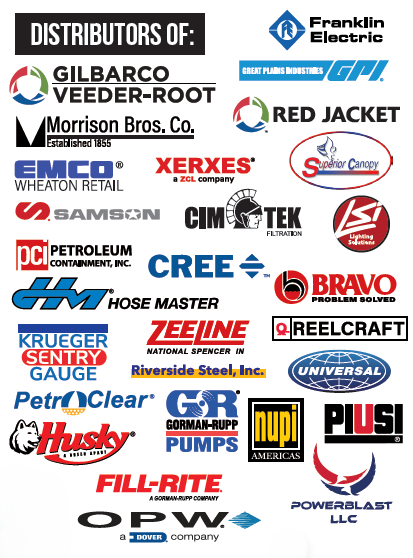Logos of various fuel equipment distributors.
