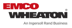 Logo of EMCO Wheaton, an Ingersoll Rand Business, with red and black text.