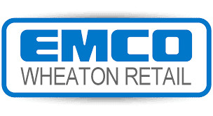 EMCO Wheaton Retail logo in blue and white.
