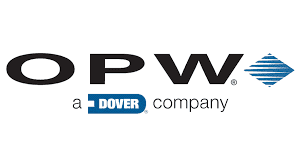 OPW logo with black text and blue diamond.