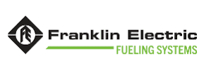 Franklin Electric Fueling Systems logo. Black and white geometric emblem with company name and green line.