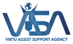 Blue logo with 