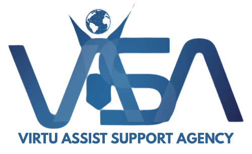 Blue logo with 