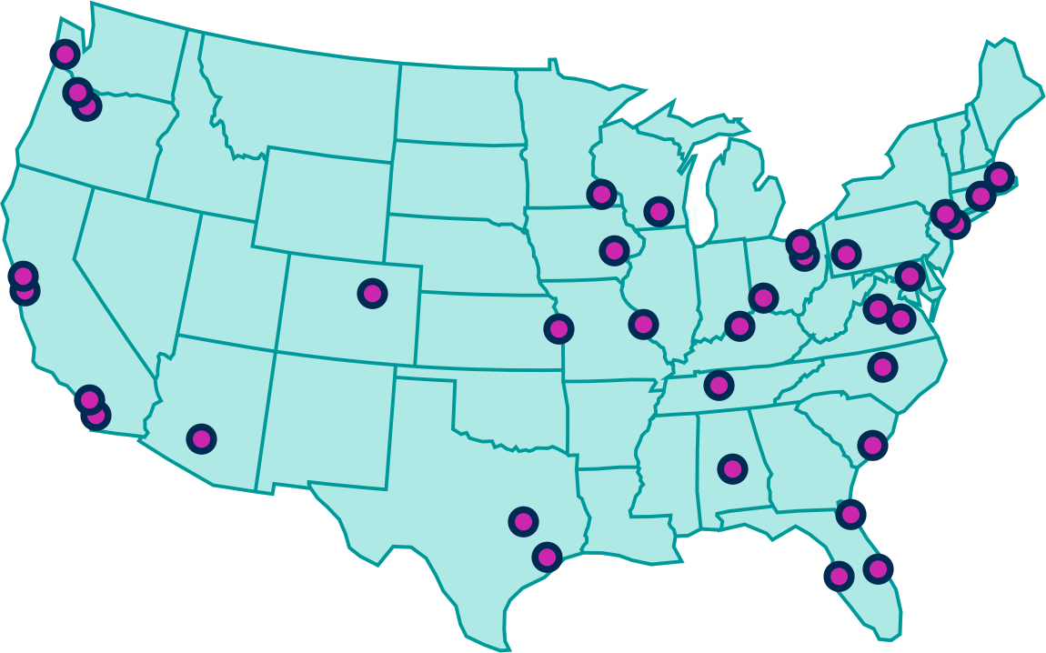 HNSCC USA Clinical Trial Site Map