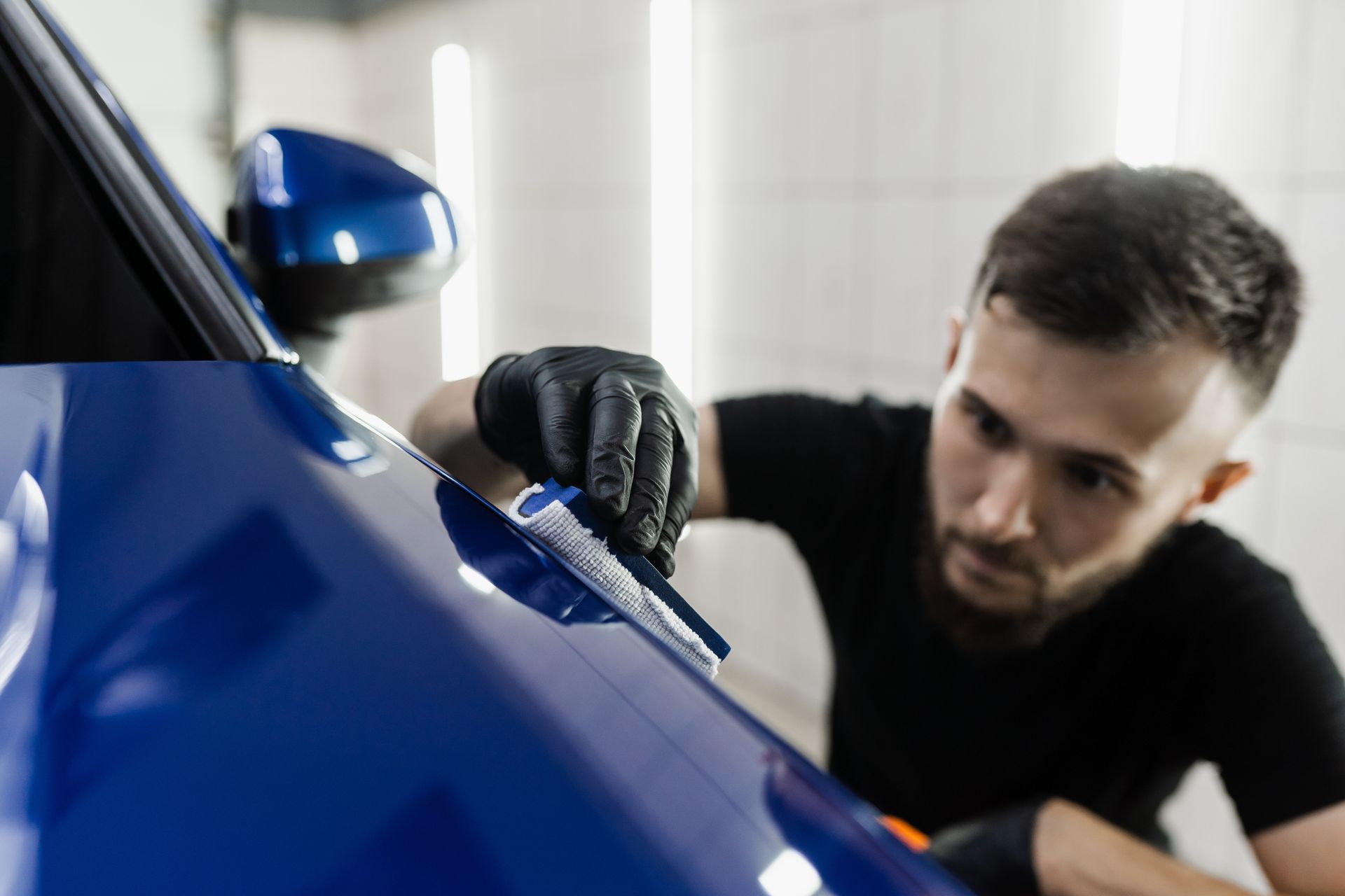 Man Doing Ceramic Coating