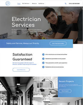 Legal services website landing page with two professionals and headline “Your legal guardians”