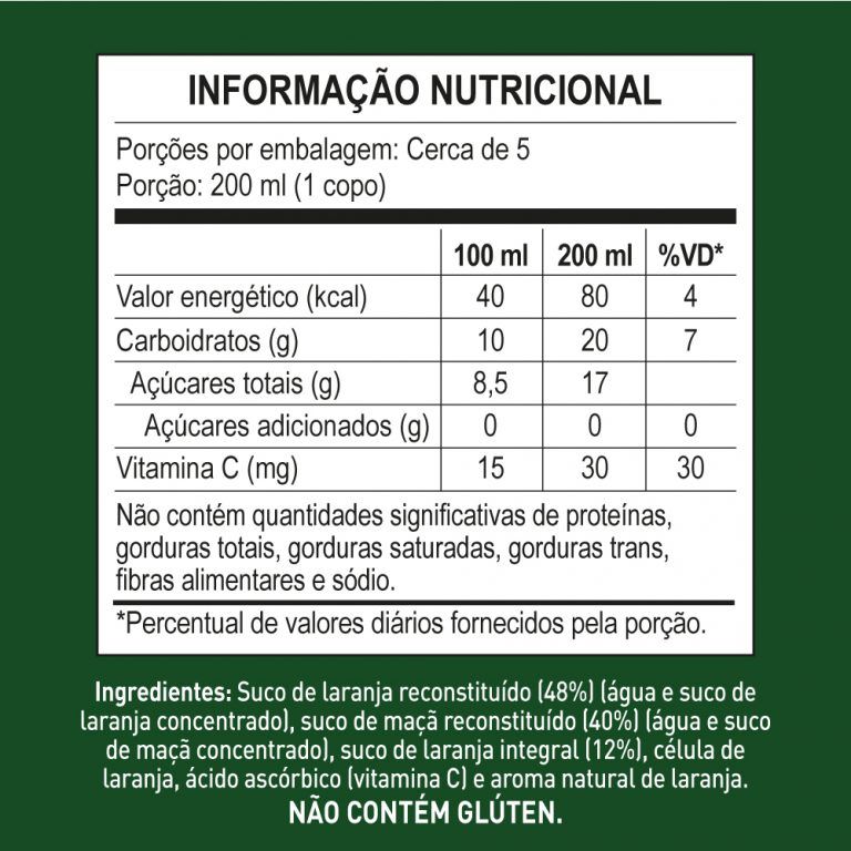 Suco Misto de Laranja e Maçã