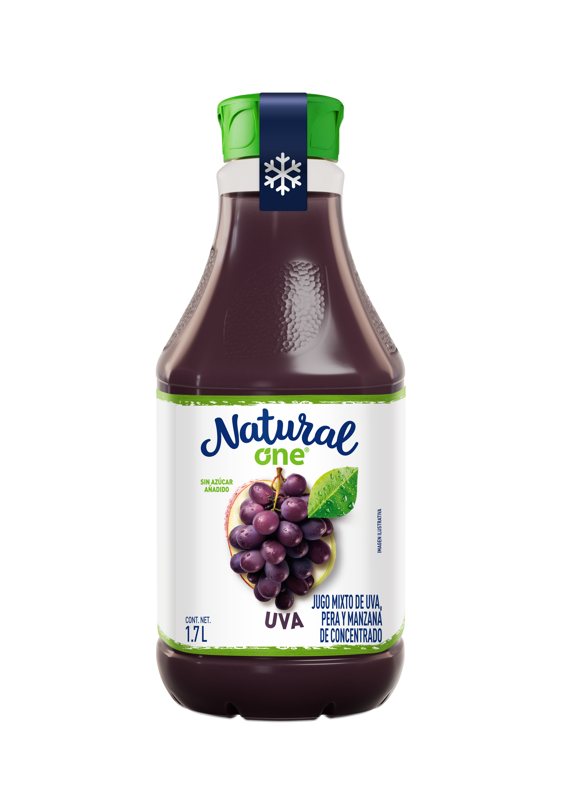 Uva, pera y manzana