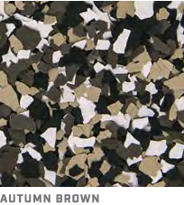 Autumn brown camouflage pattern in black, tan, white, and gray.
