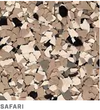 Assorted beige and tan rock or tile fragments filling the frame