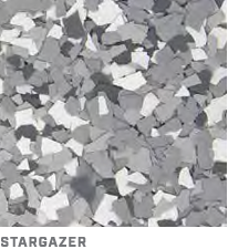 Gray and white speckled stone surface labeled “STARGAZER” at the bottom