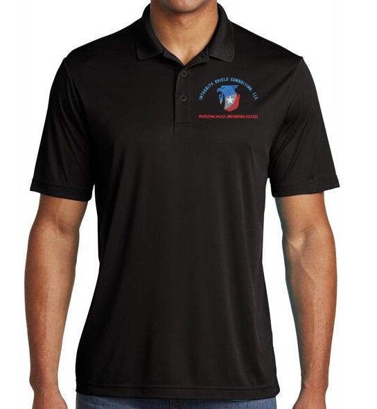 Integrity Shield Polo- Black- Large