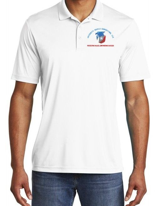 Integrity Shield Polo- White- Large