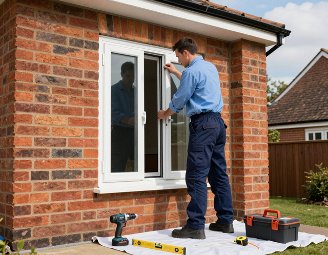 UPVC window installation