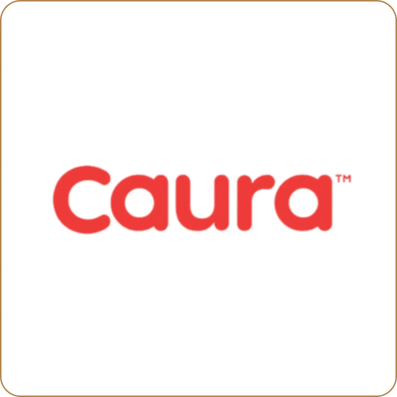 Red Caura logo on a white background