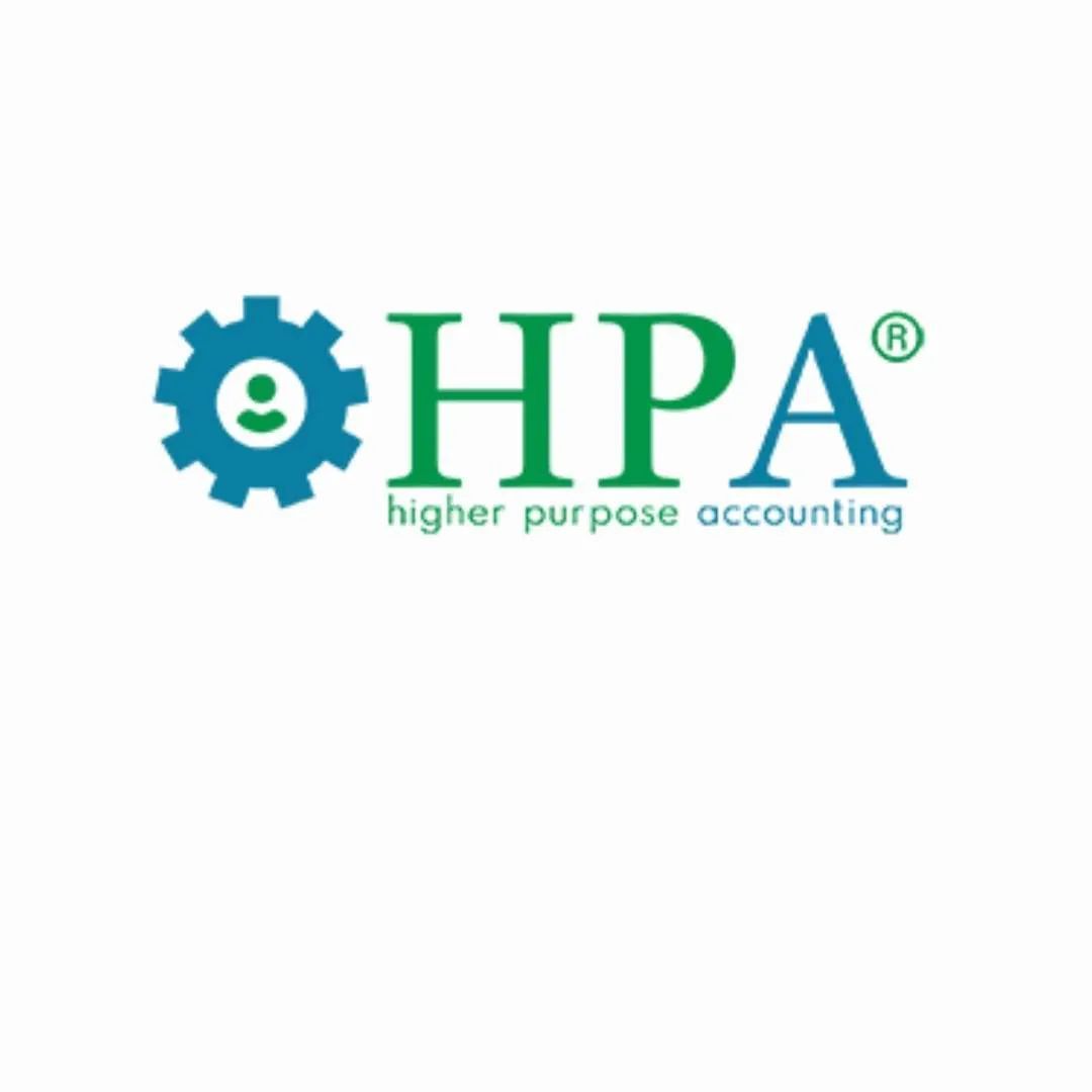 HPA logo with teal gear icon and green “HPA” text, plus “higher purpose accounting” tagline