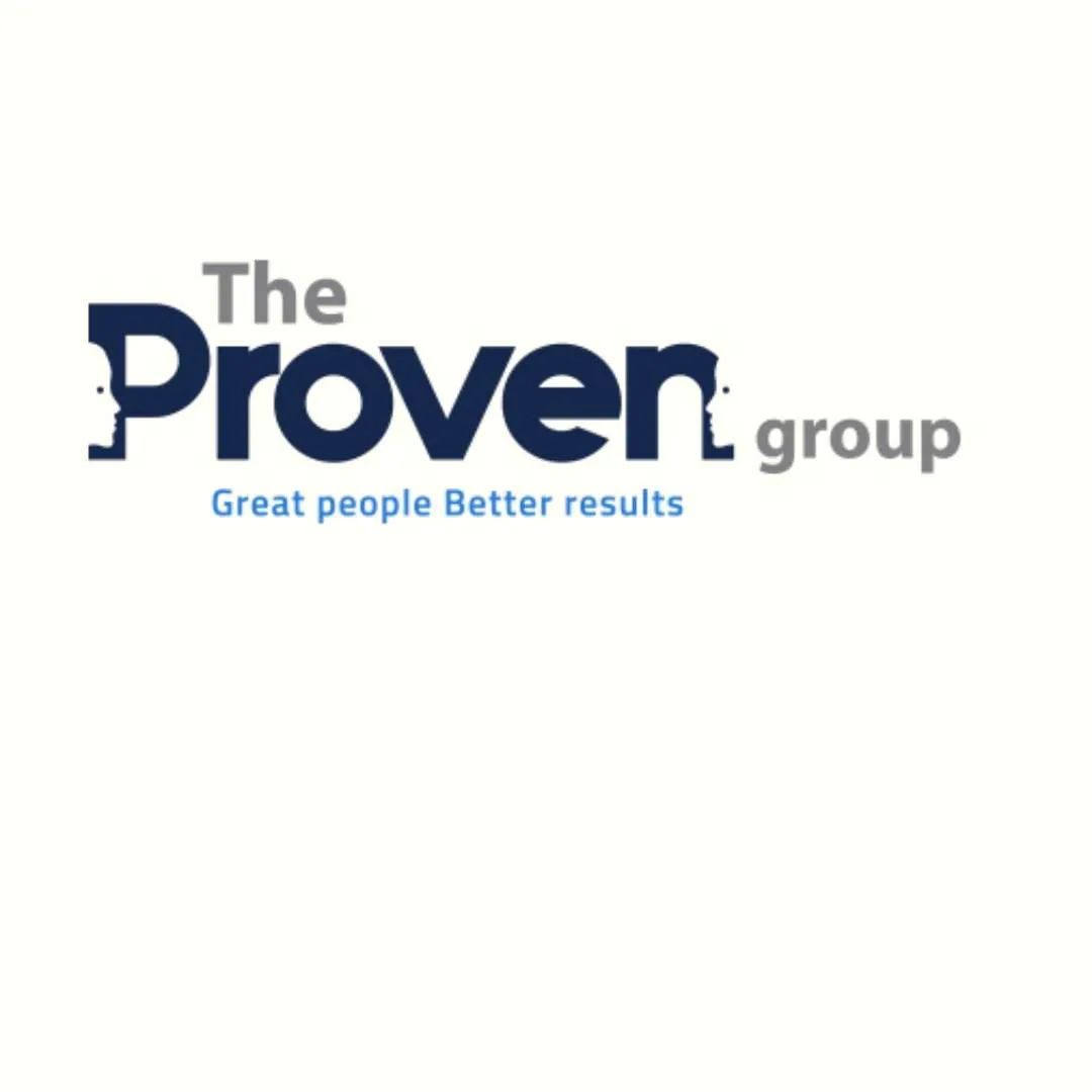 The Prove group logo in blue and gray with the tagline “Great people Better results”
