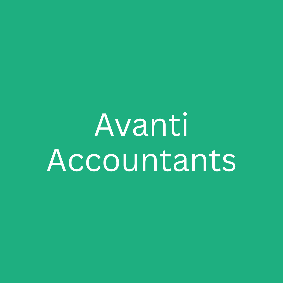 Avanti Accountants logo on a green background with white text